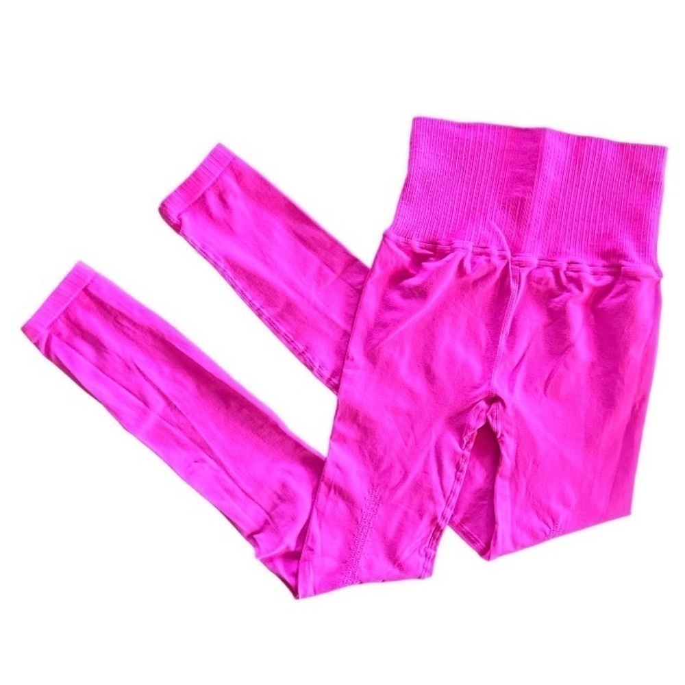 FP Movement by Free People 7/8 Length Good Karma Leggings Hot Pink NWOT XS - Picture 8 of 10